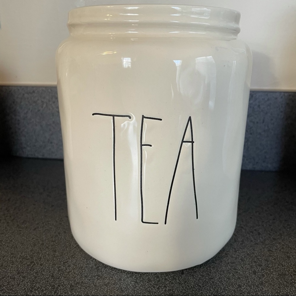 Rae Dunn Tea Canister M Stamped